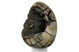 Septarian Dragon Egg Geode - Black Crystals #177424-3